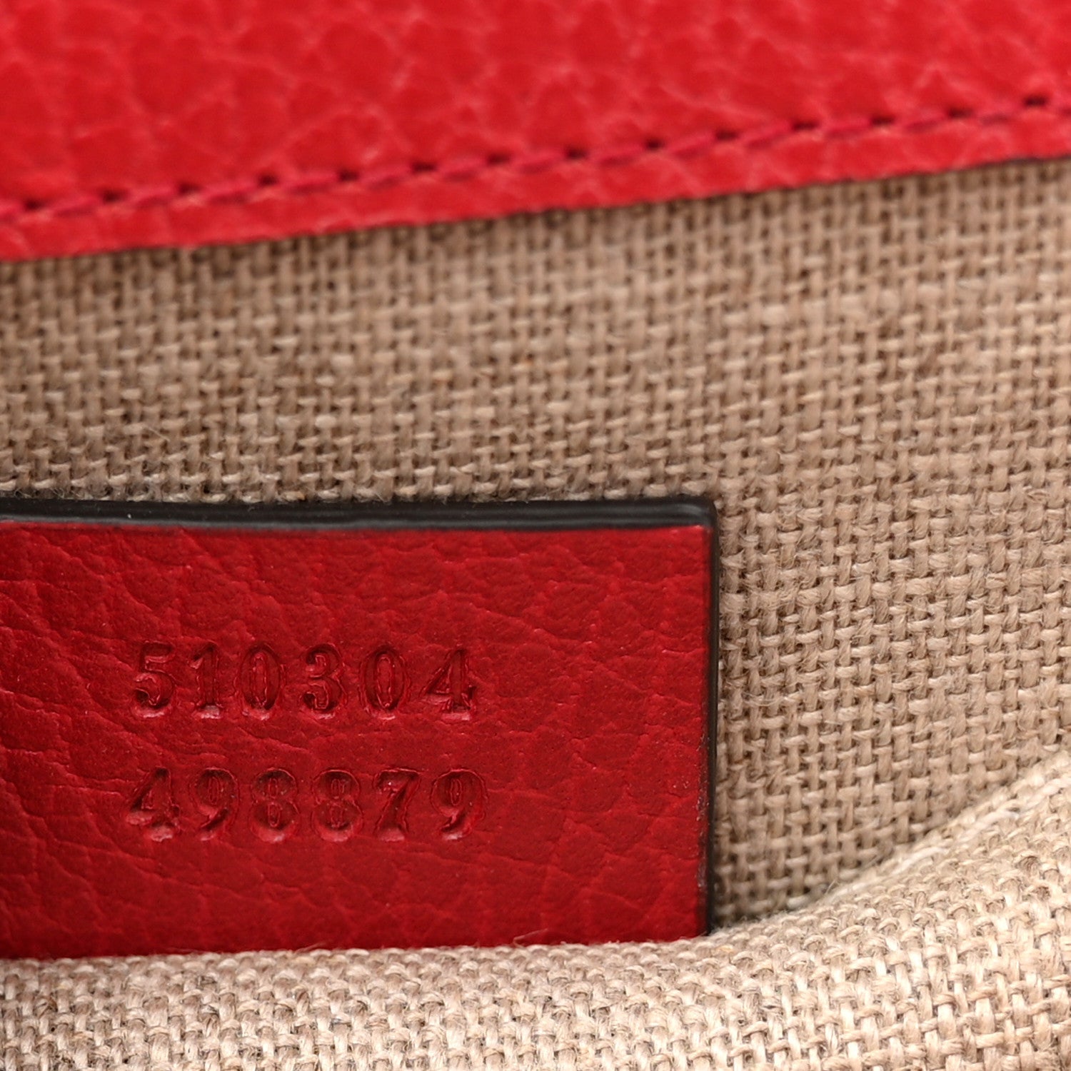 Gucci Dollar Calfskin Small Interlocking G Shoulder Bag Red
