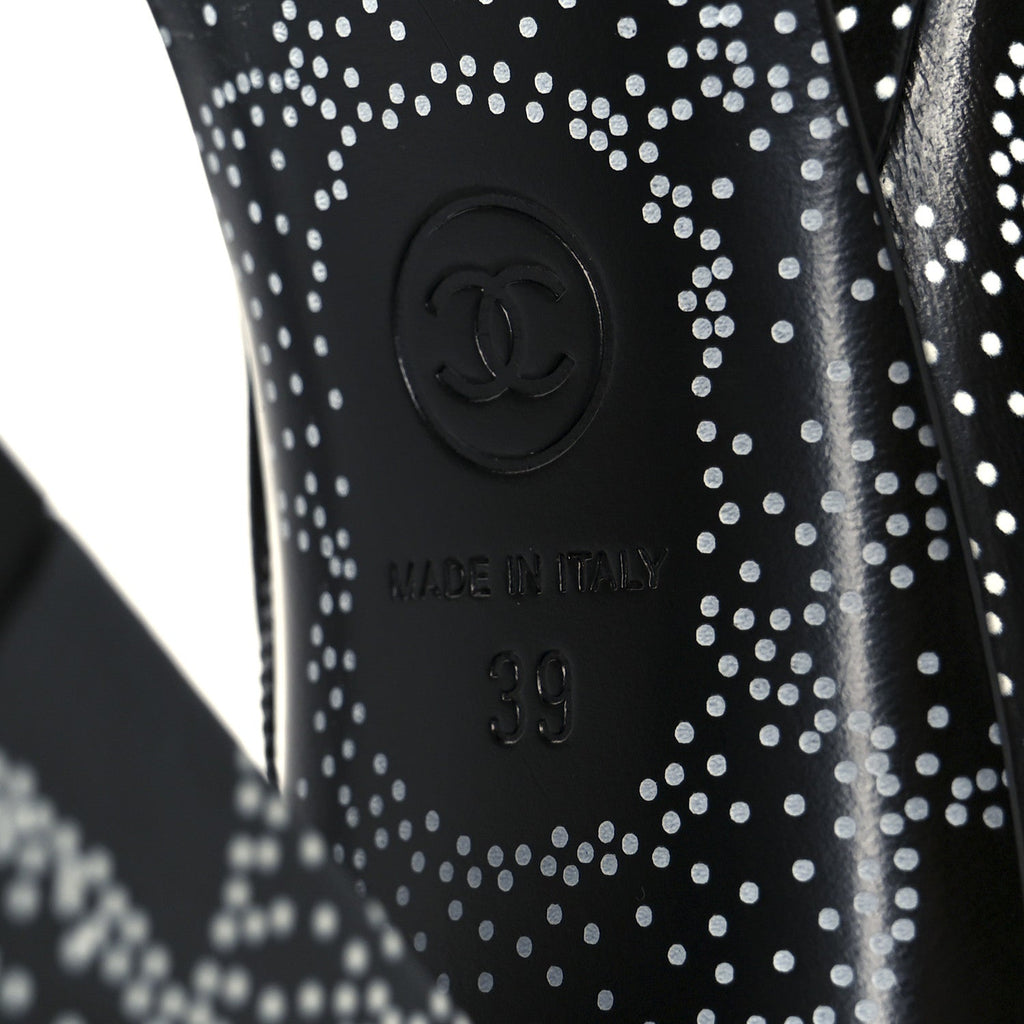 Calfskin Camellia Printed Ankle Boots 39 Black White