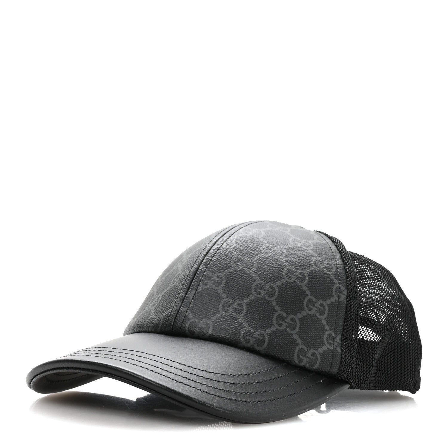 Gucci GG Supreme Monogram Baseball Hat S Black