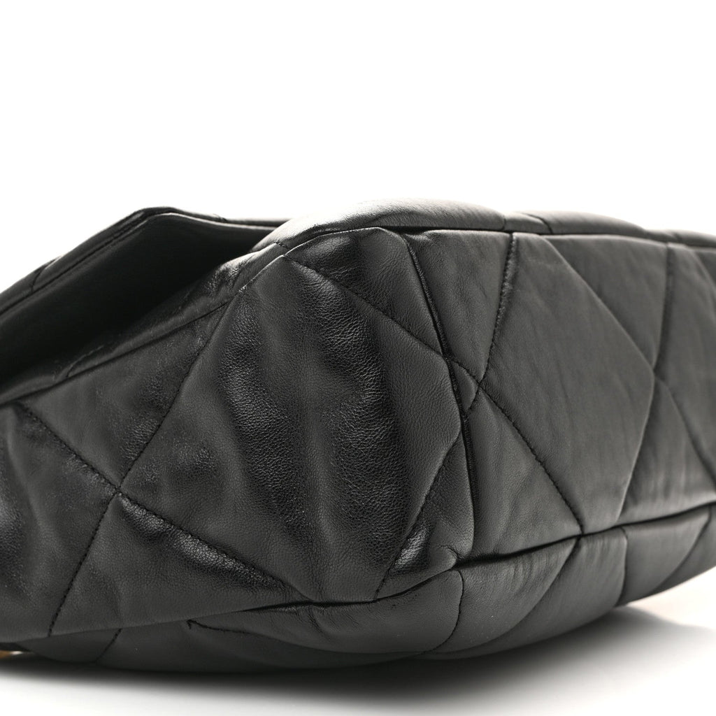 Chanel Lambskin Quilted Large Chanel 19 Flap Black