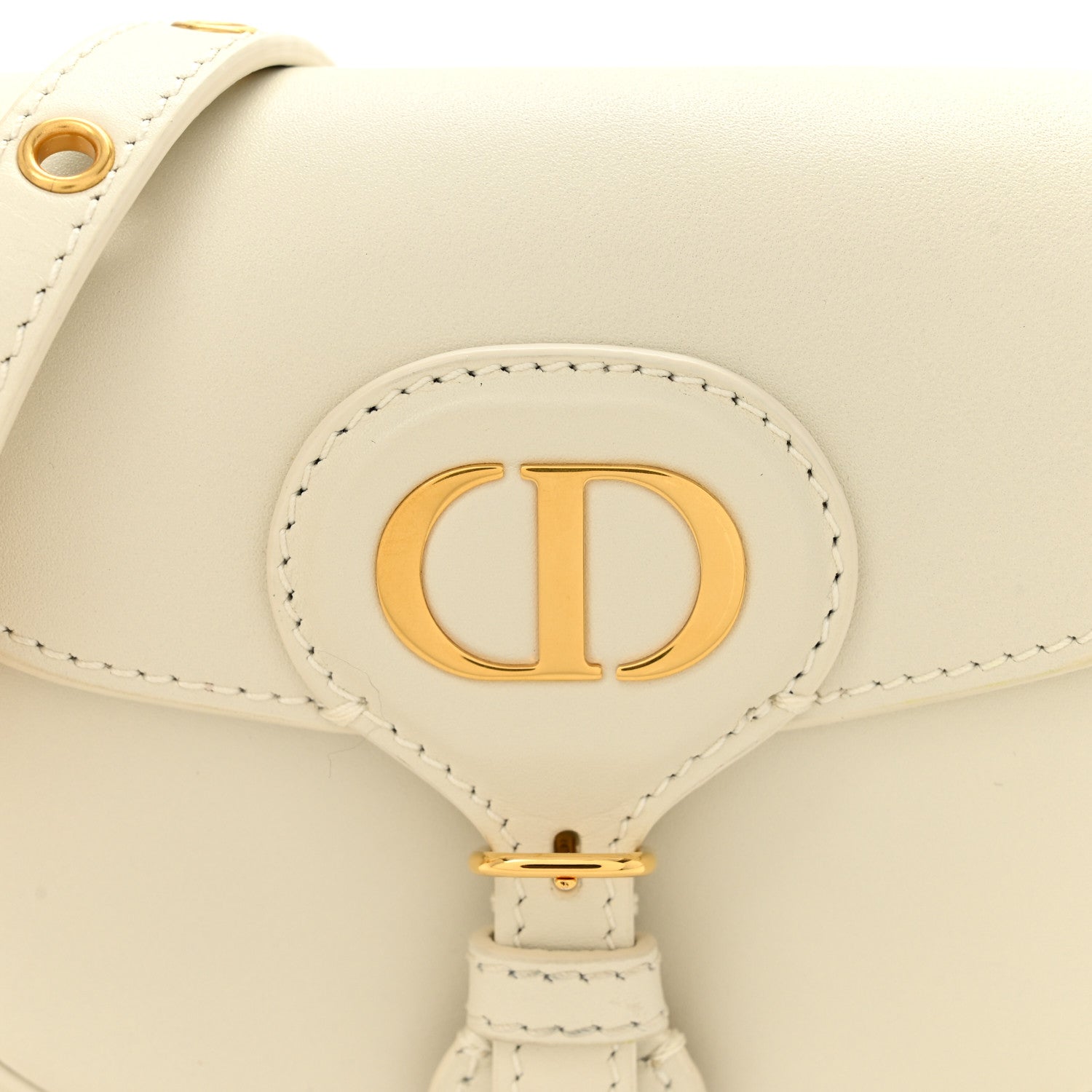 Christian Dior Box Calfskin Small Bobby Bag White