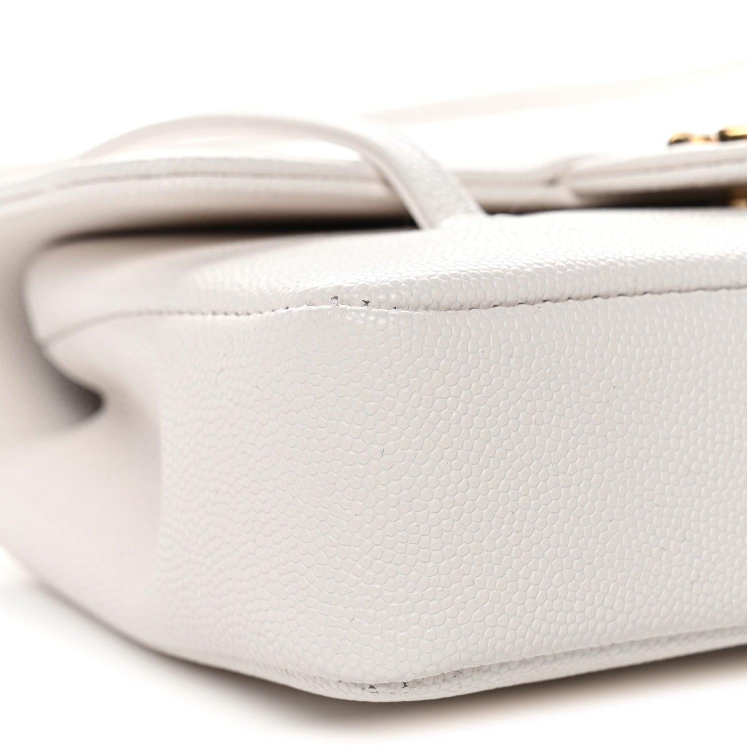 Chanel Shiny Caviar Mini Preppy Coco Shoulder Bag White