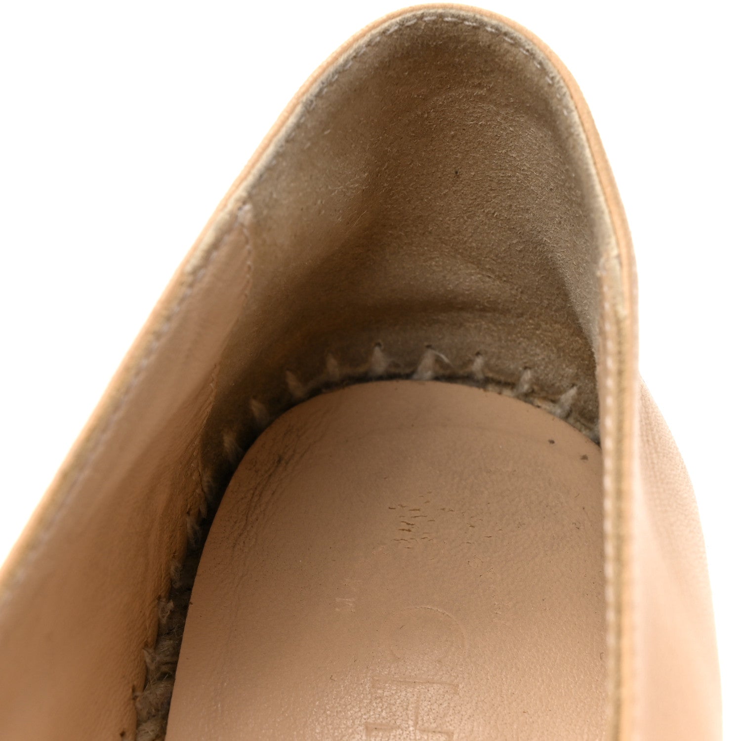 Lambskin CC Espadrilles 38 Beige Black