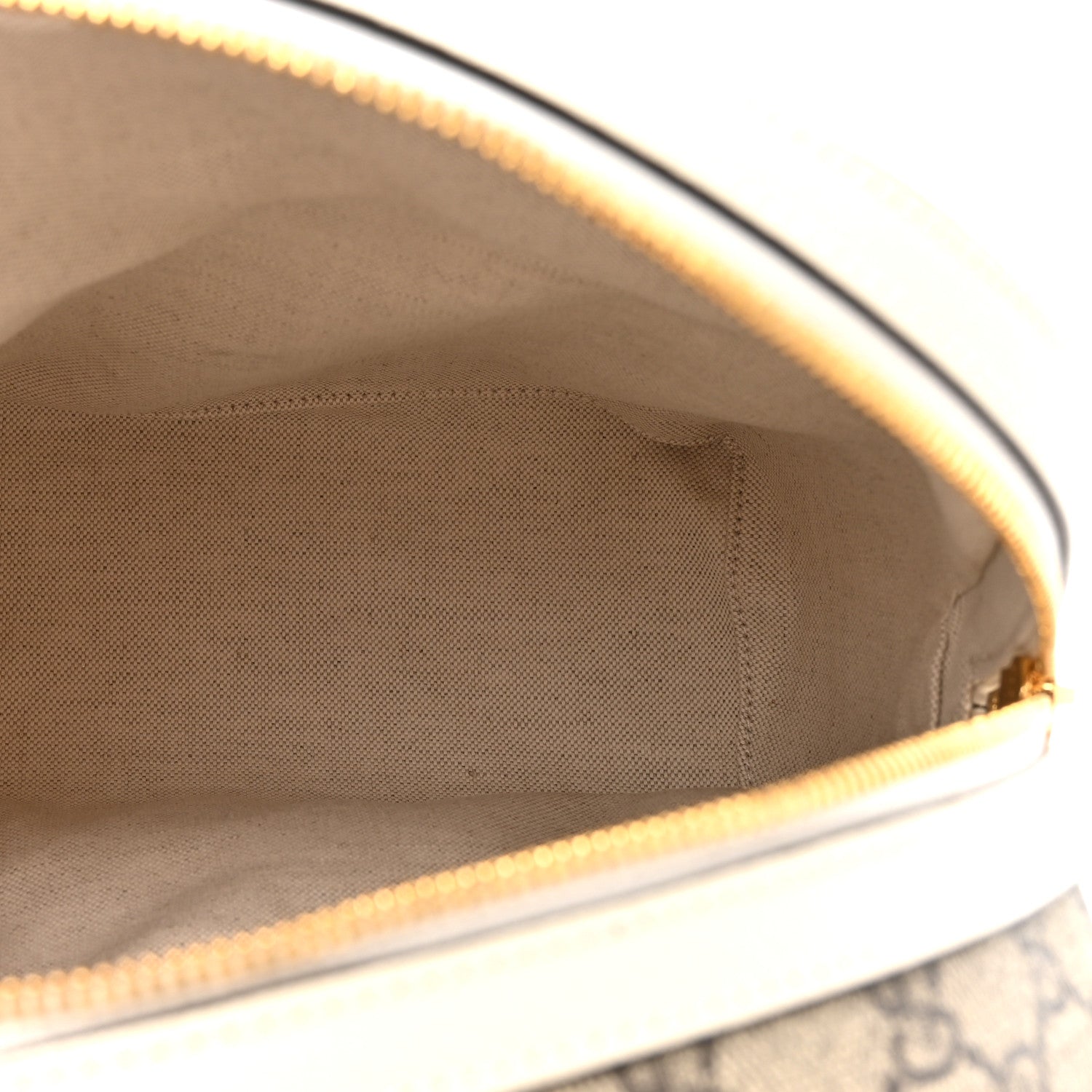 Gucci GG Supreme Monogram Textured Calfskin Web Small Ophidia Day Backpack Beige Ebony Mystic White