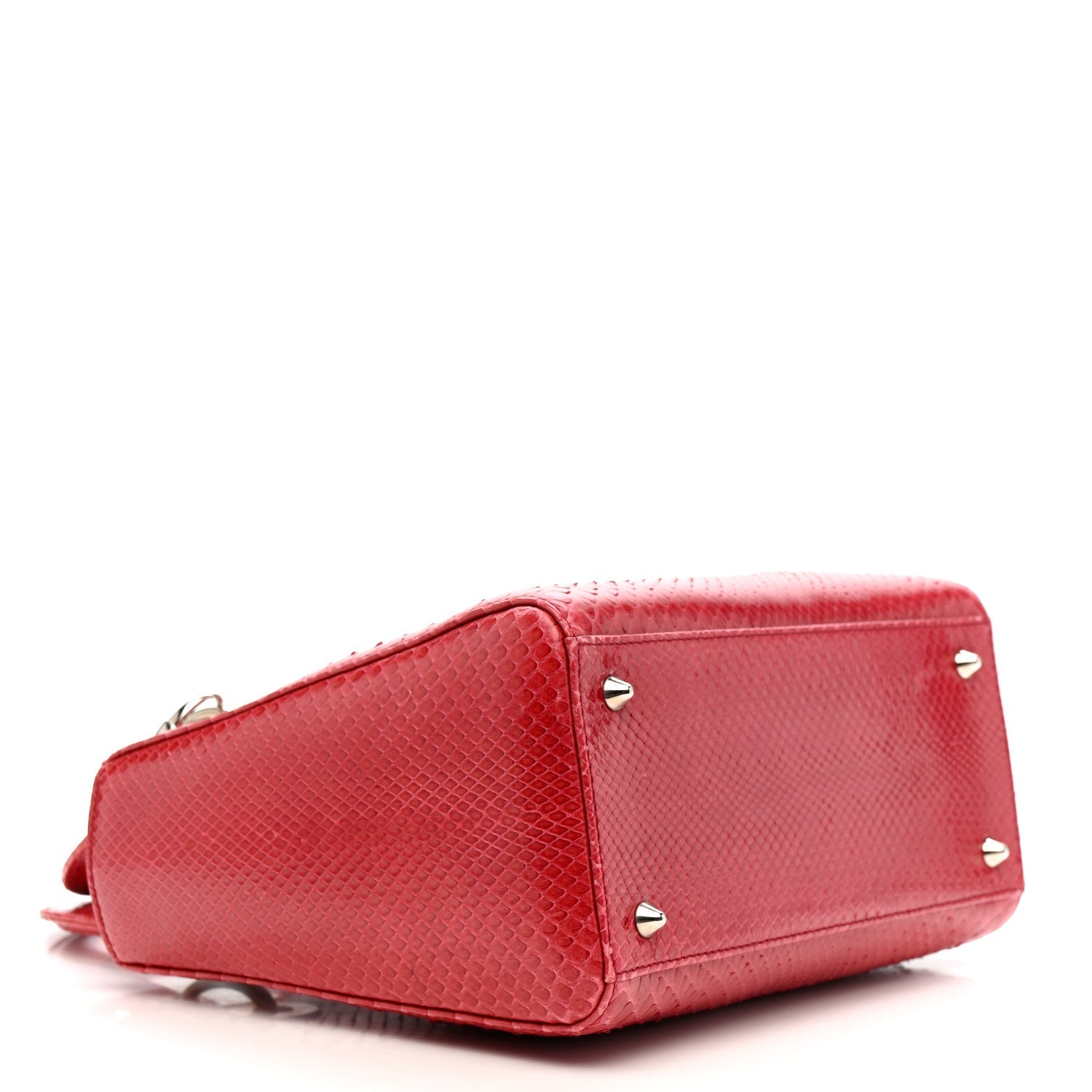 Christian Dior Snakeskin Medium Lady Dior Pink