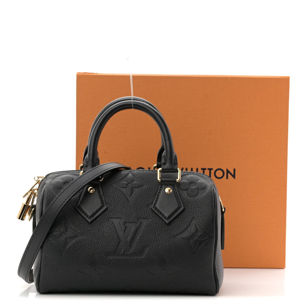 Louis Vuitton Empreinte Monogram Giant Speedy Bandouliere 20 Black