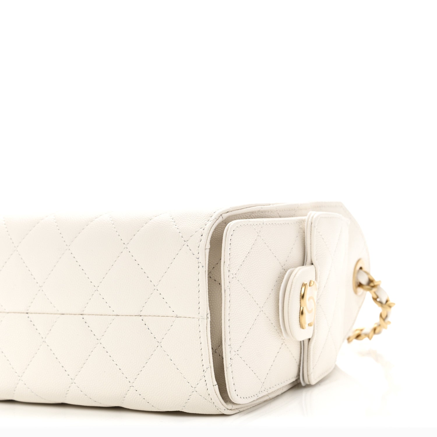 Chanel Caviar Quilted Mini Chanel 25 Handbag White