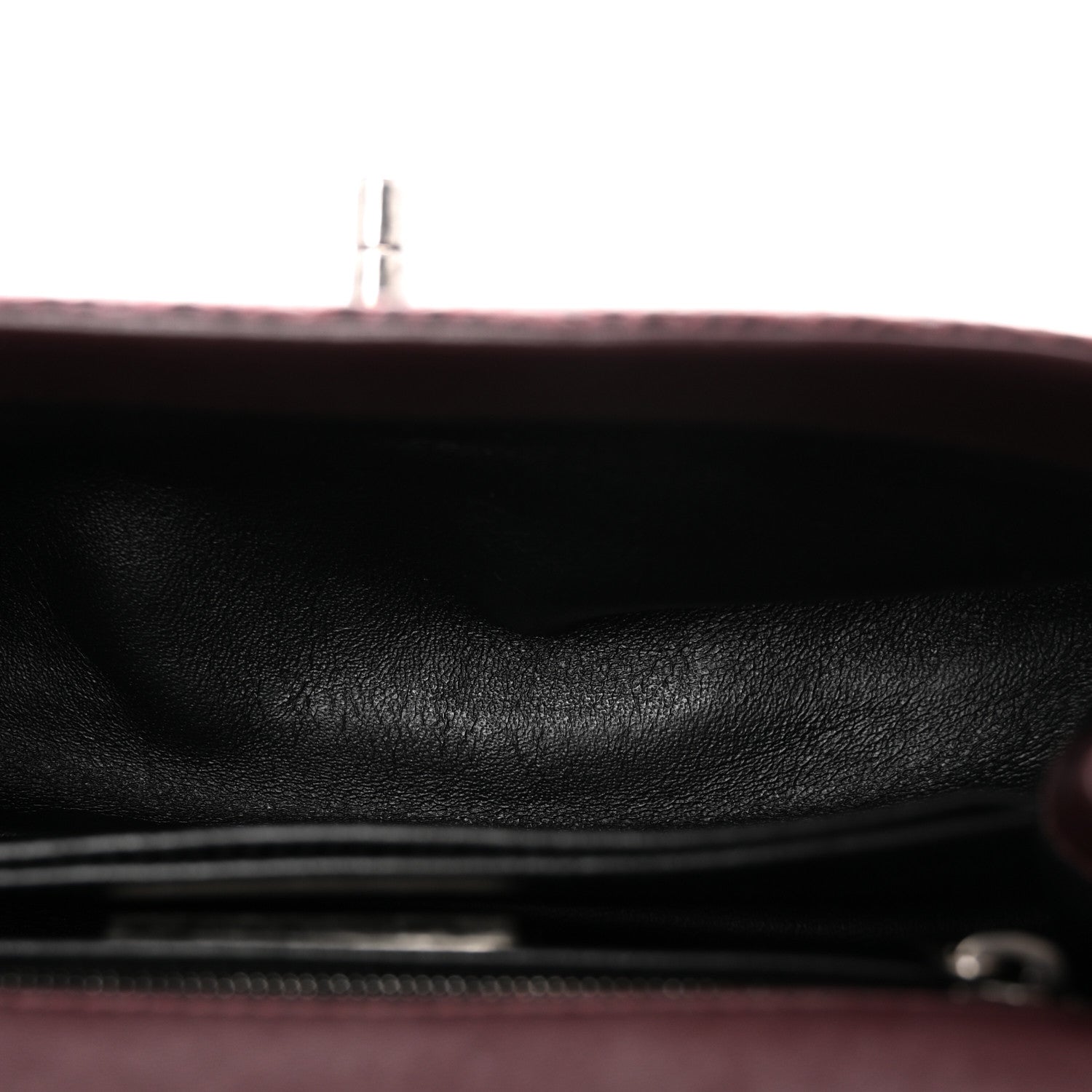 Chanel Lizard Mini Coco Handle Flap Burgundy
