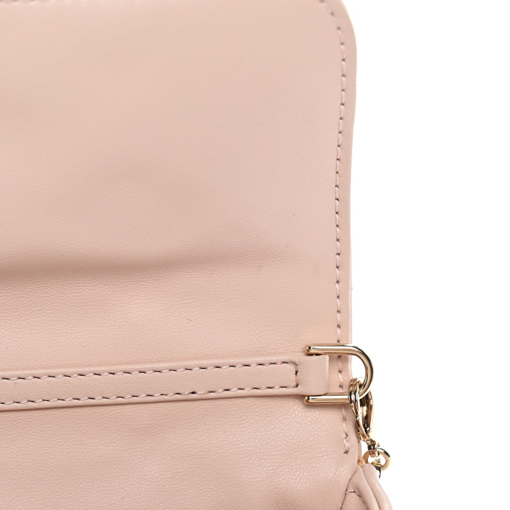 Christian Dior Lambskin Cannage Dior Talk Phone Pouch Rose Poudre