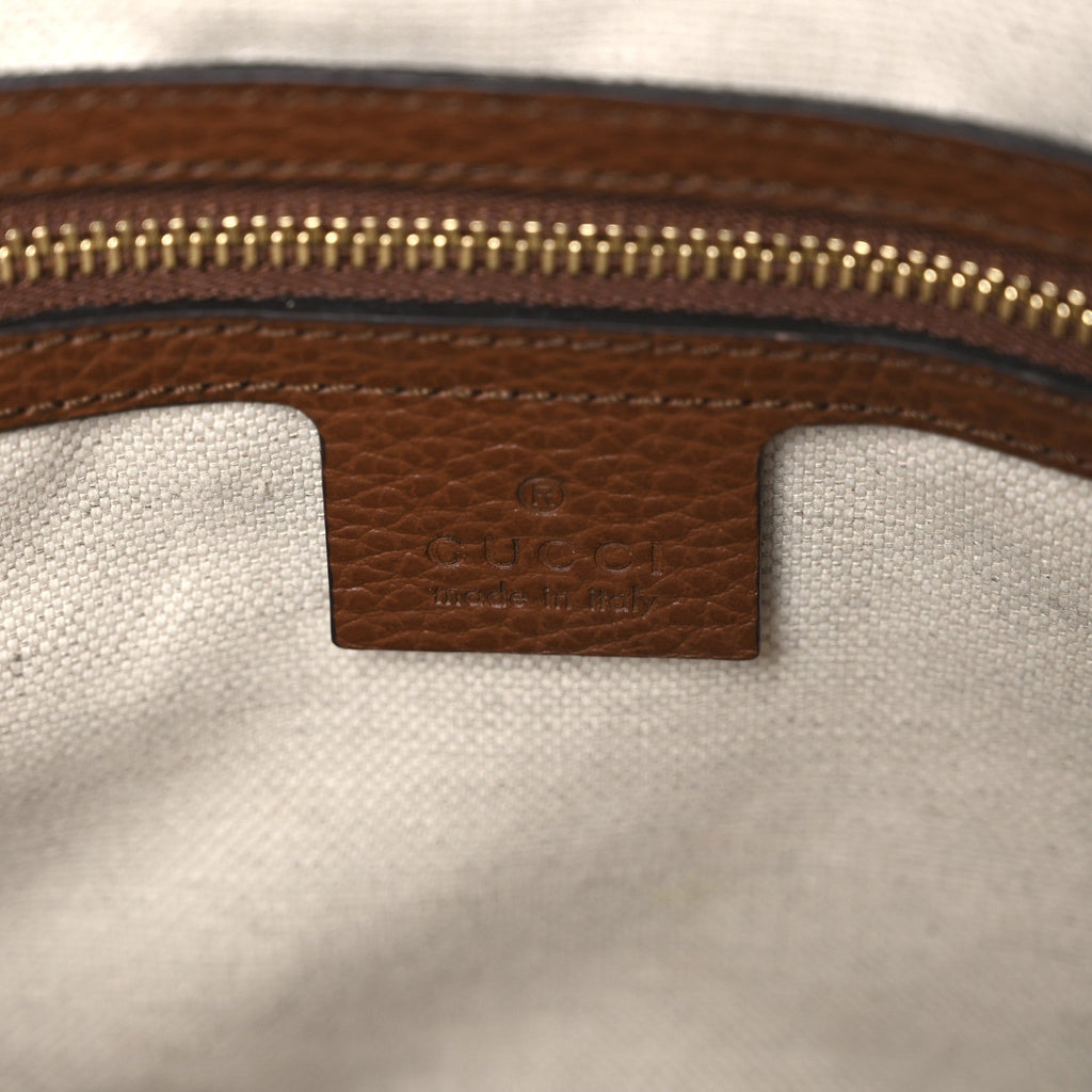 Gucci New Denim GG Monogram Dollar Calfskin Medium Jackie 1961 Tote Blue Tea Cuir Epilog