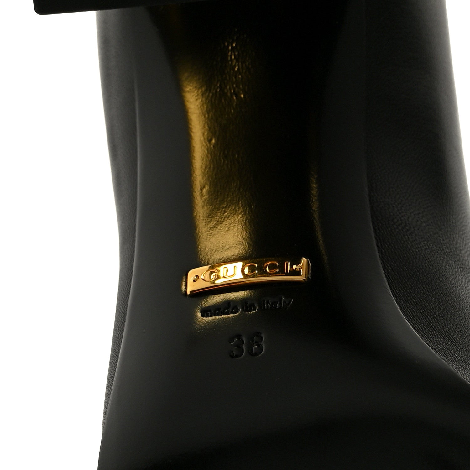Gucci Malaga Kid Horsebit 75mm Pumps 38 Black