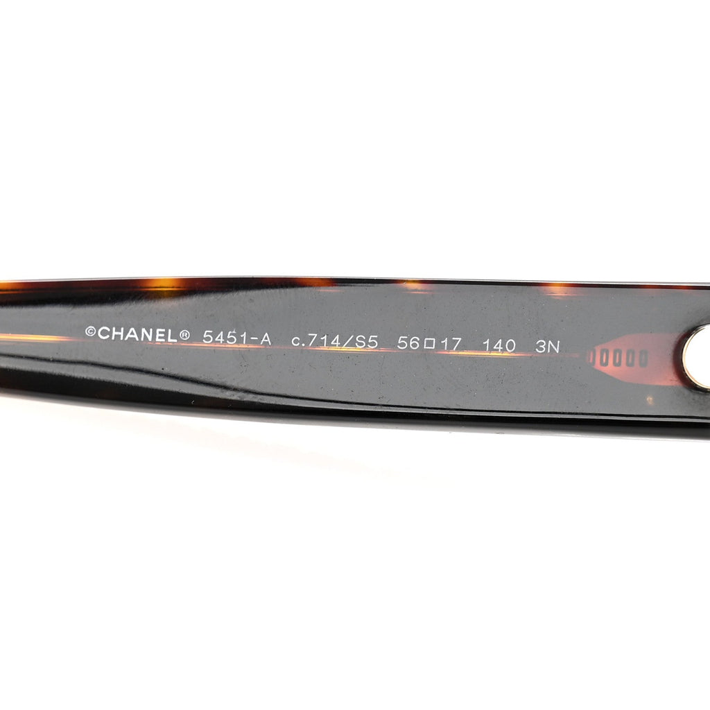 Acetate Sequin Round Sunglasses 5451-A Dark Tortoise
