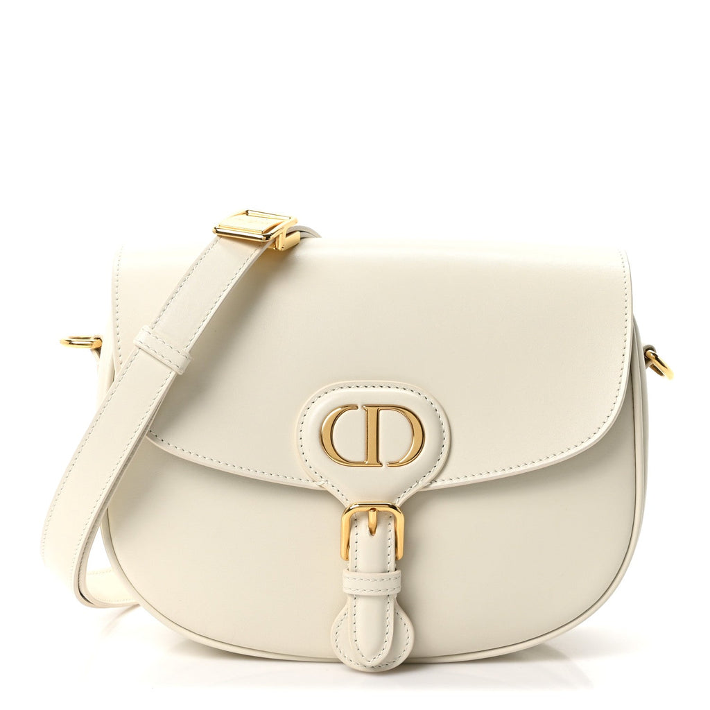 Christian Dior Box Calfskin Medium Bobby Flap Latte