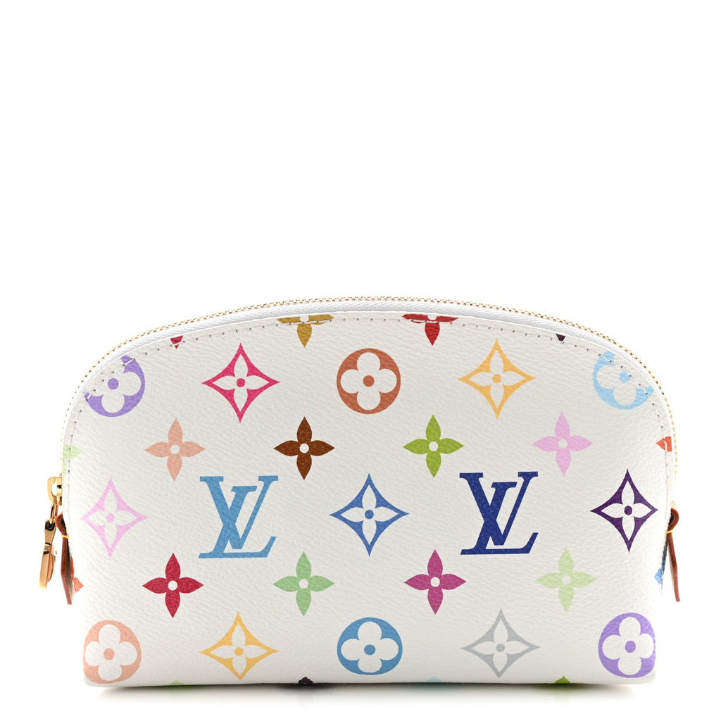 Louis Vuitton LV x TM Monogram Multicolor Cosmetic Pouch PM White