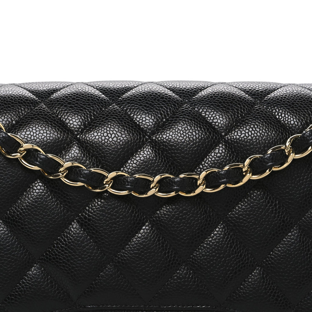 Chanel Caviar Quilted Jumbo Double Flap Black