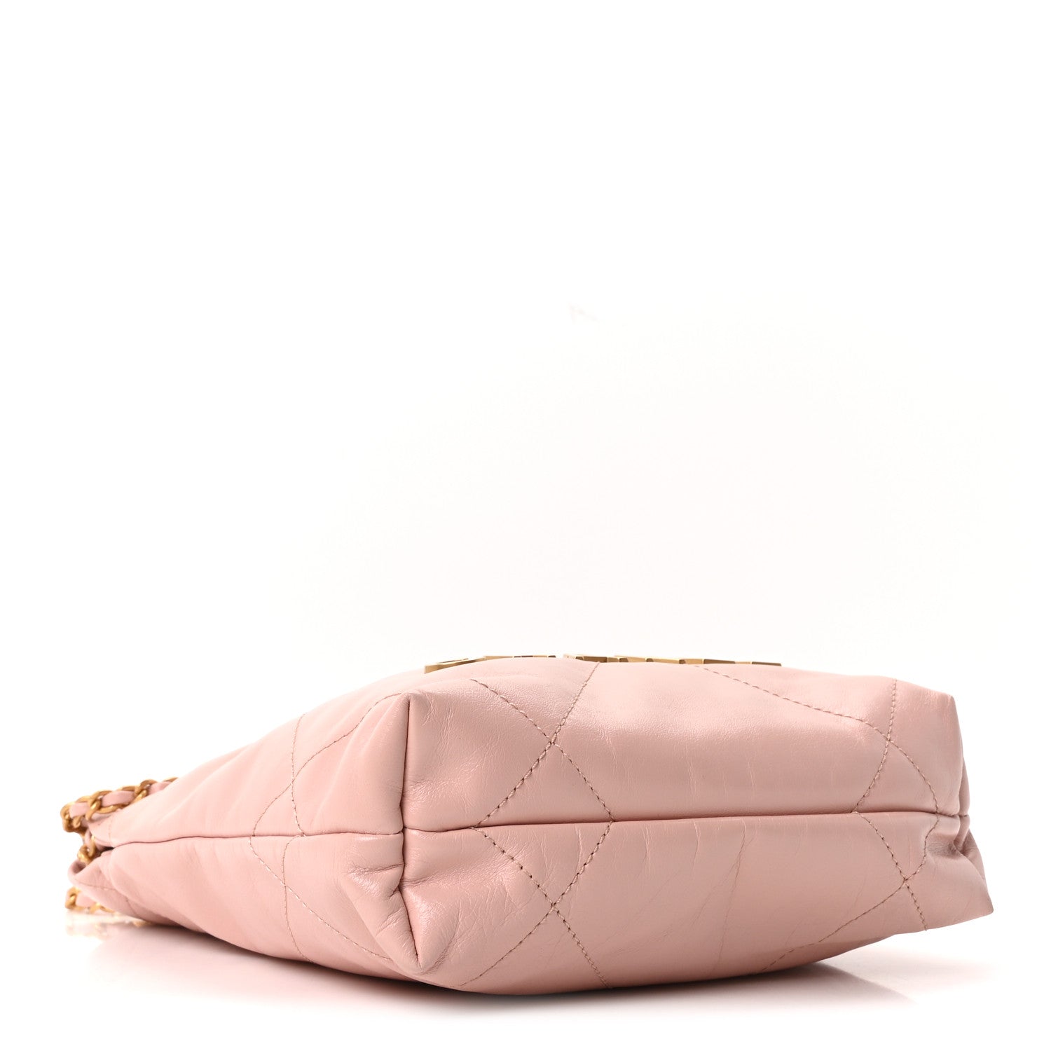 Chanel Shiny Calfskin Quilted Mini Chanel 22 Light Pink