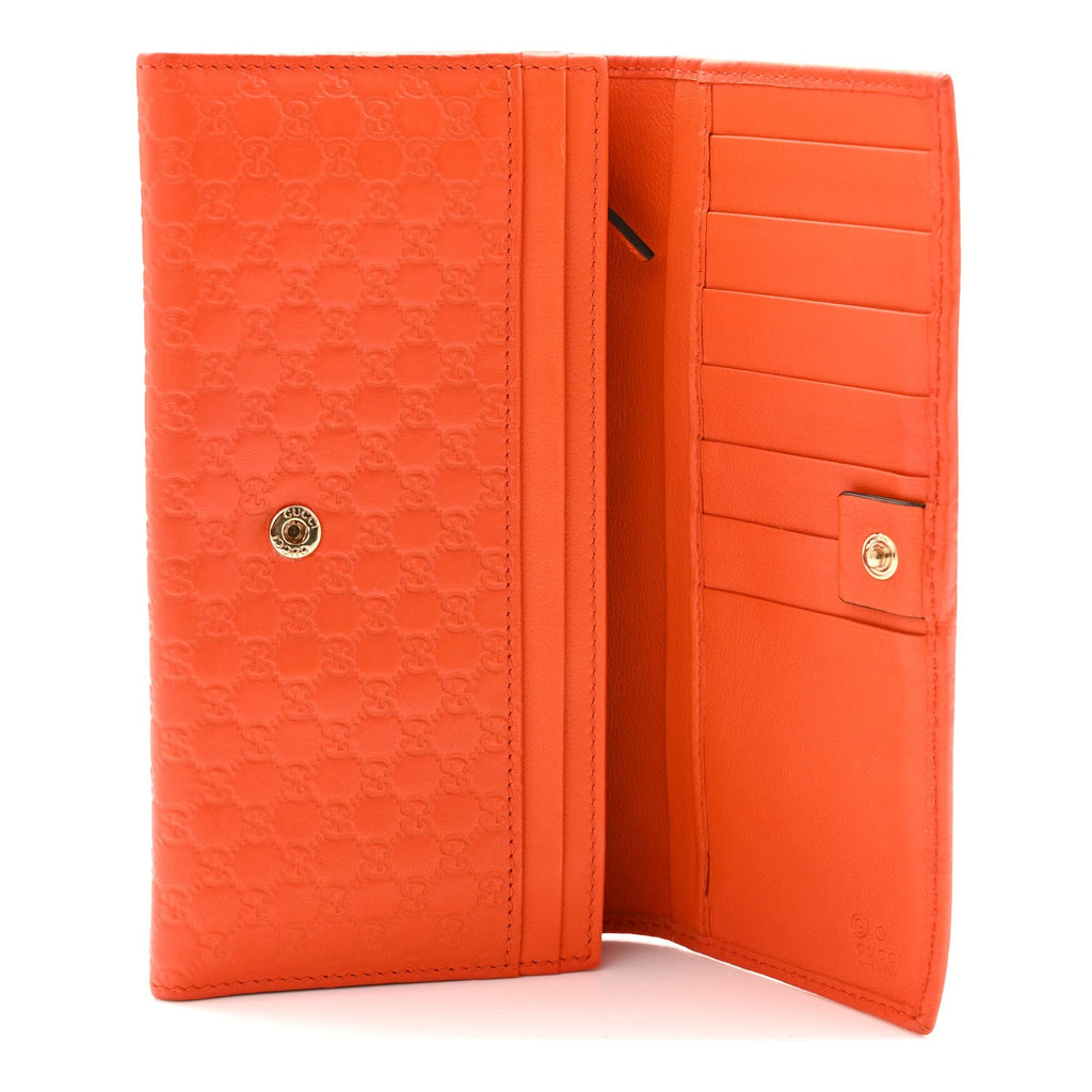 Gucci Soft Microguccissima Continental Wallet Sun Orange