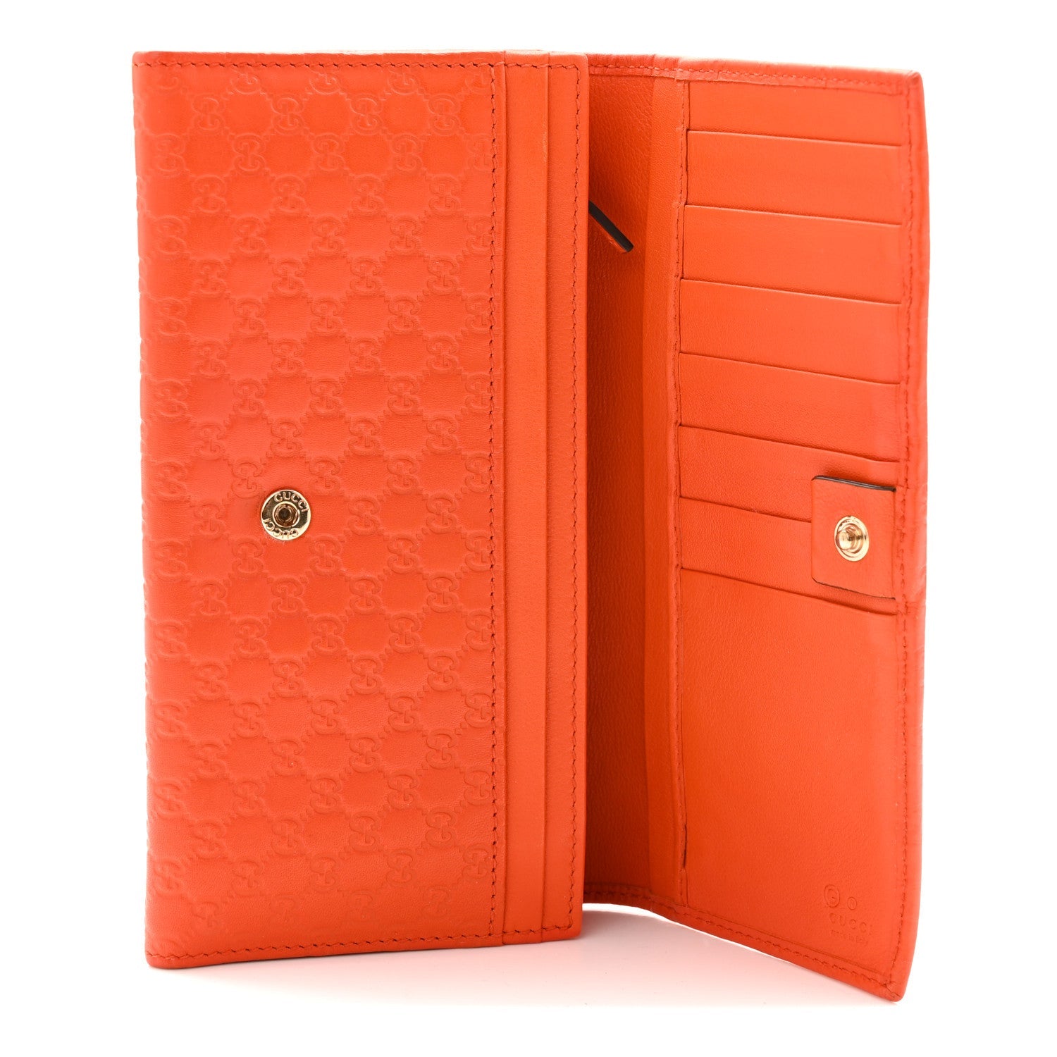 Gucci Soft Microguccissima Continental Wallet Sun Orange