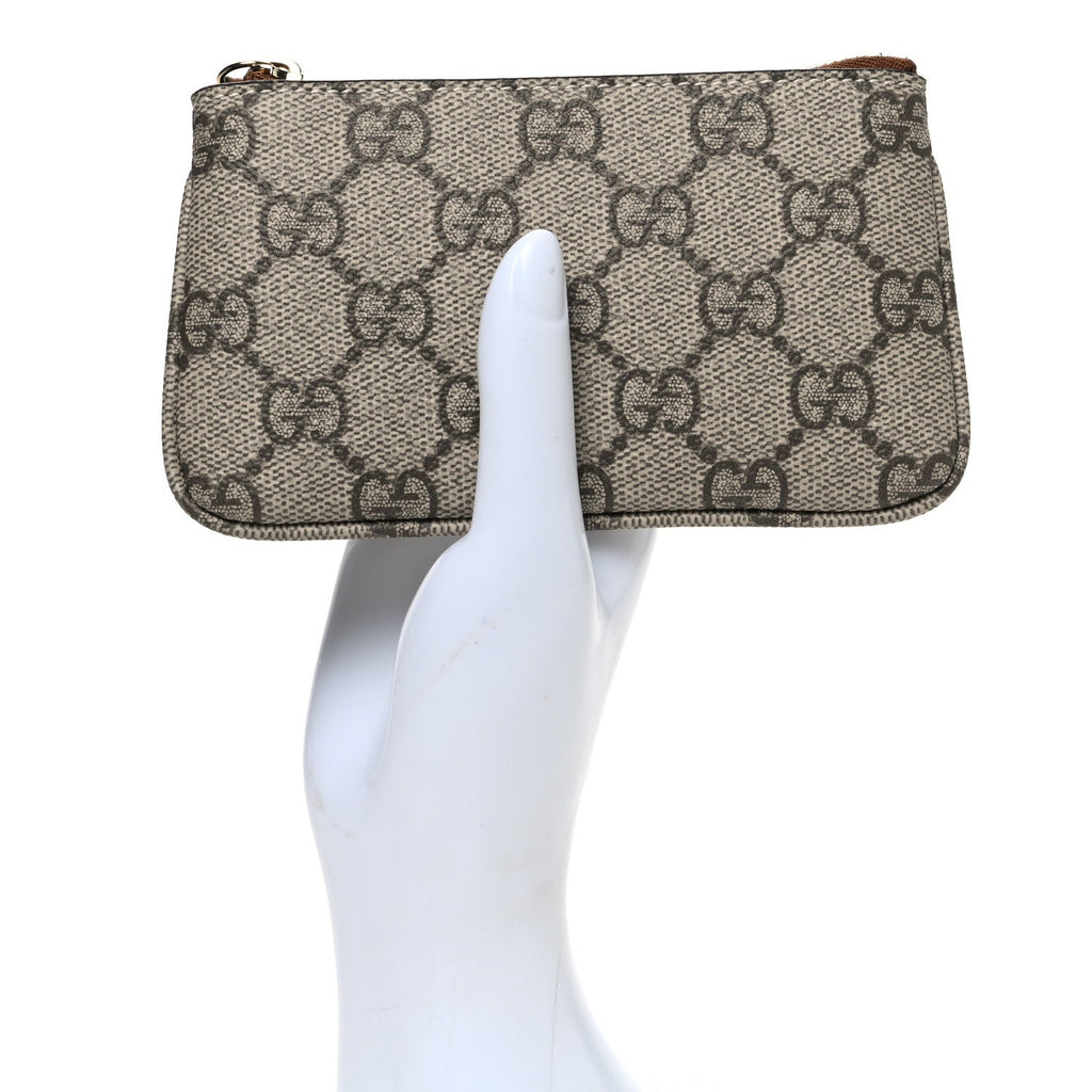 Gucci GG Supreme Monogram Selleria Key Case  Brown