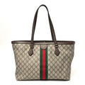 Gucci GG Supreme Monogram Medium Ophidia Shopping Tote Brown