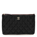 Caviar Quilted Cosmetic Case Black