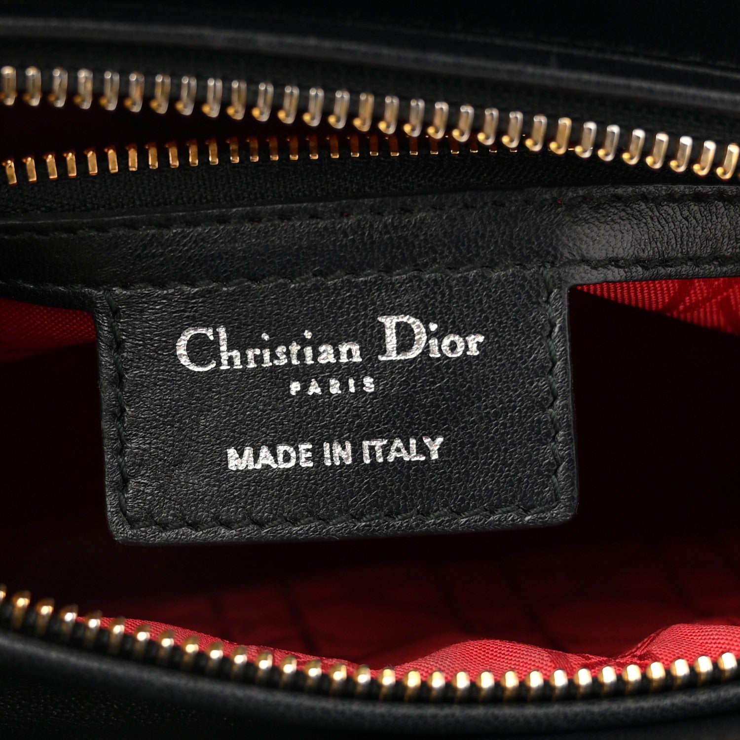 Christian Dior Lambskin Cannage Medium Lady Dior Black