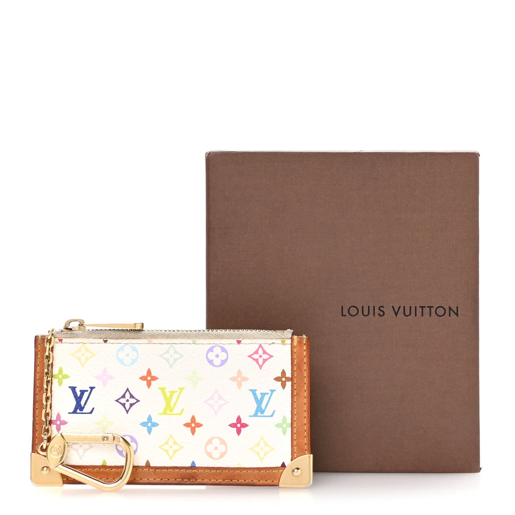 Louis Vuitton Monogram Multicolor Key Pouch White