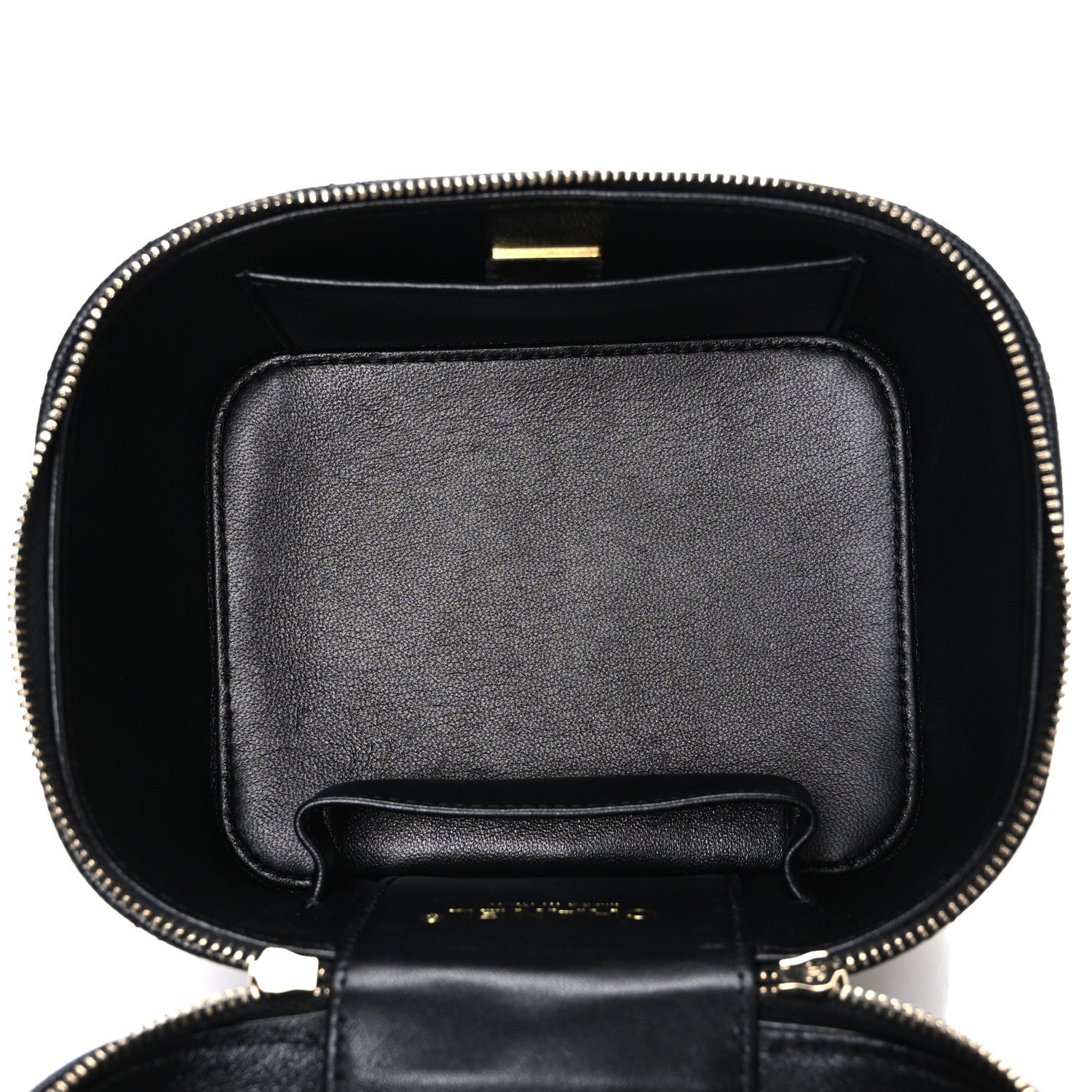Chanel Caviar Quilted Small CC Vanity Case Black Black