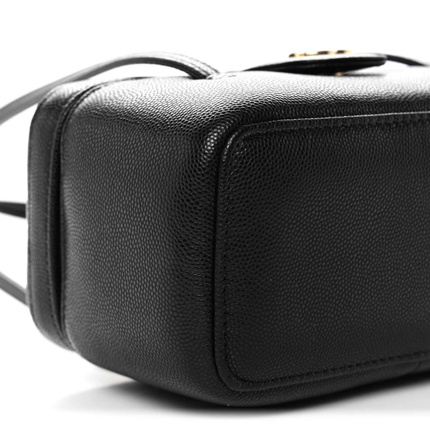 Chanel Shiny Caviar Preppy Coco Long Vanity With Strap Black