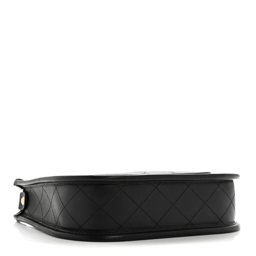 Chanel Calfskin Quilted Hobo Black