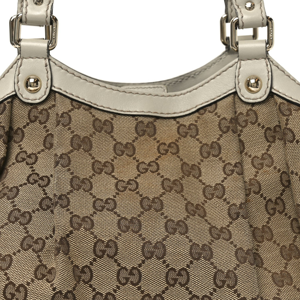 Gucci Monogram Medium Sukey Tote Off White