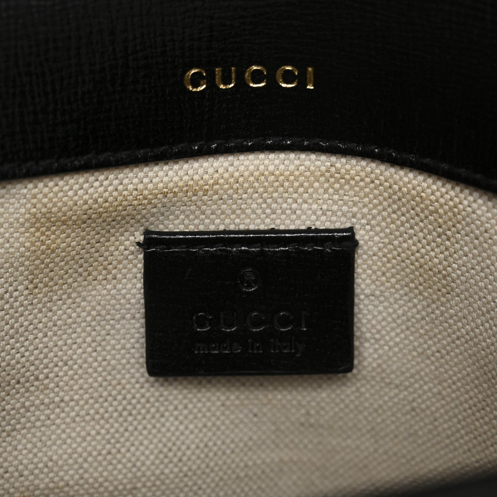 Gucci Azalea Calfskin Web Mini Horsebit 1955 Shoulder Bag Black