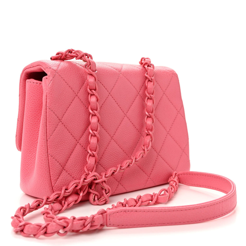 Chanel Caviar Quilted Mini Incognito Square Flap Pink