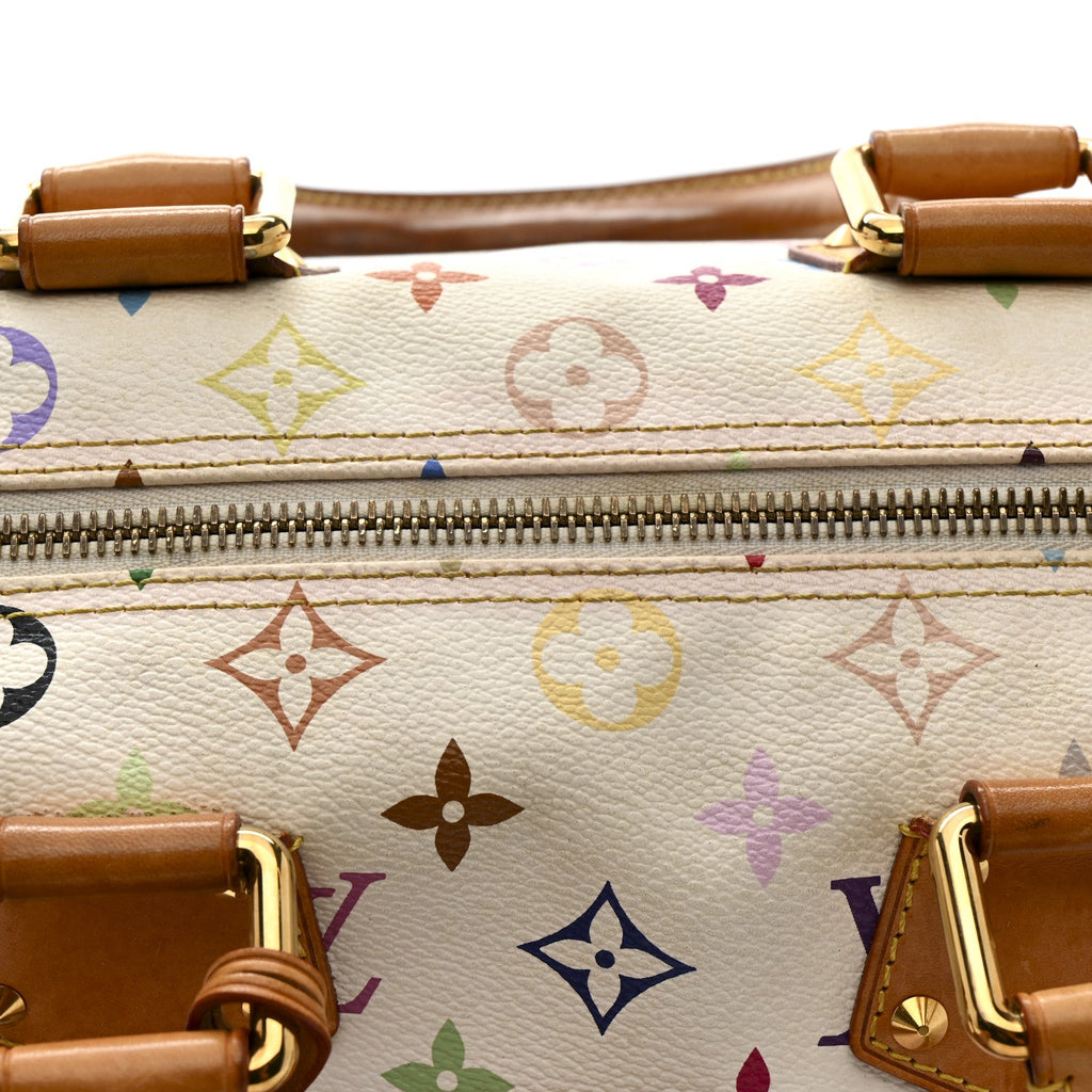Louis Vuitton Monogram Multicolor Speedy 30 White