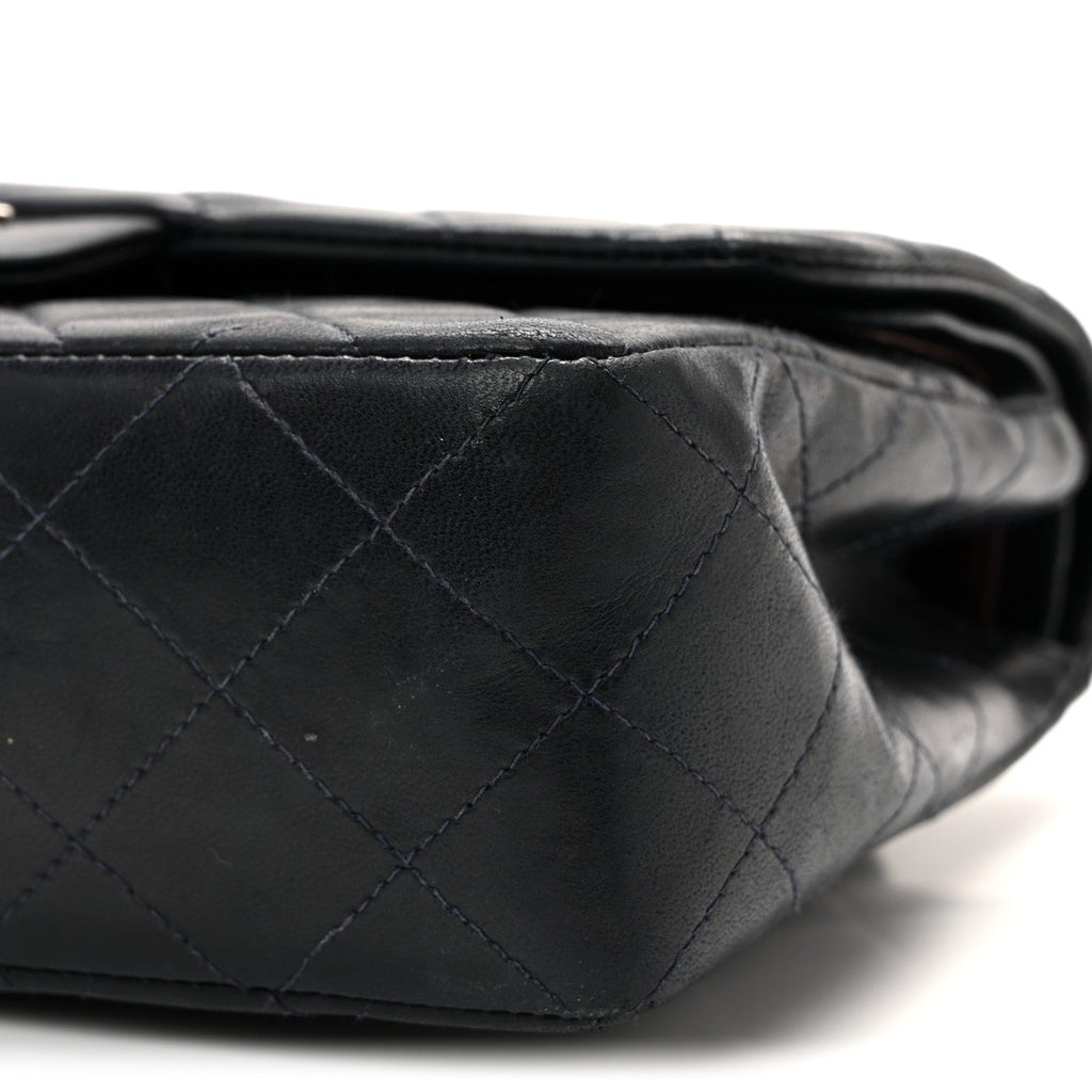Chanel Lambskin Quilted Small Double Flap Navy