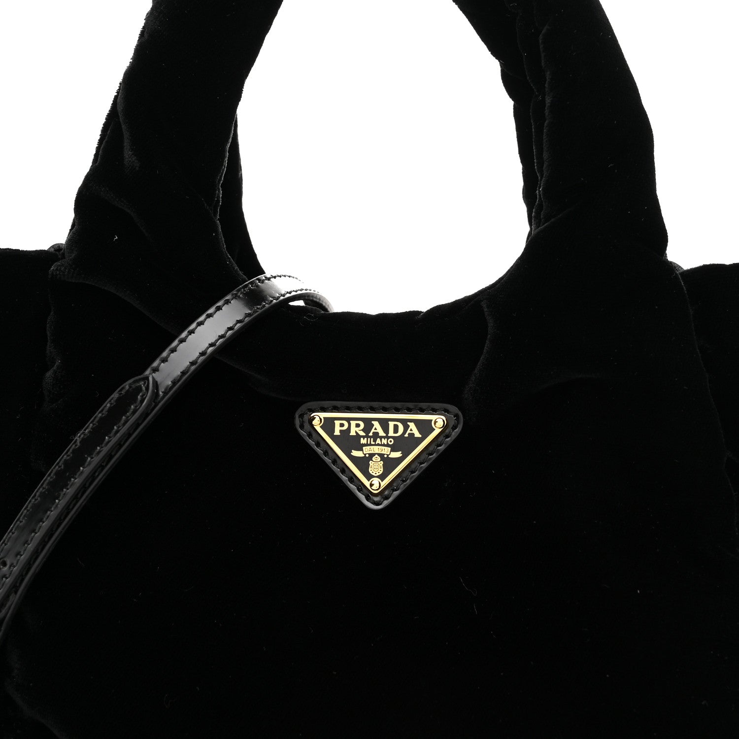Prada Padded Velvet Mini Bag Black