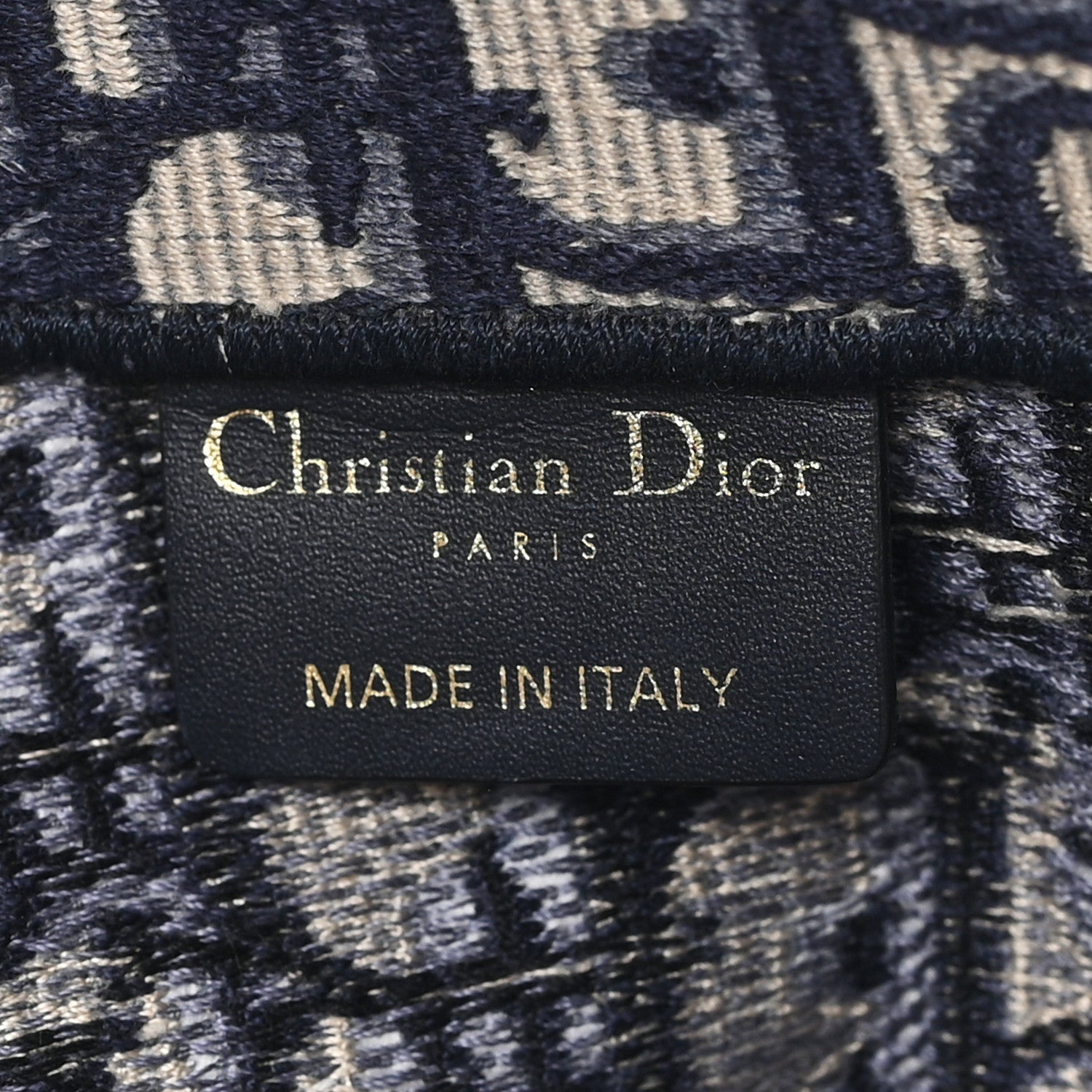 Christian Dior Oblique Large Book Tote Blue Multicolor