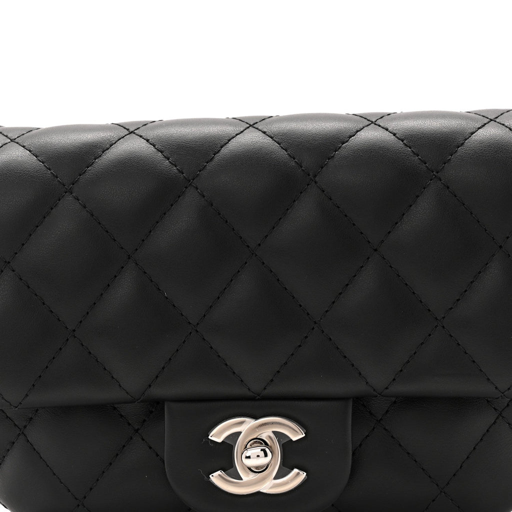 Chanel Calfskin Quilted CC Uniform Flap Belt Bag Black