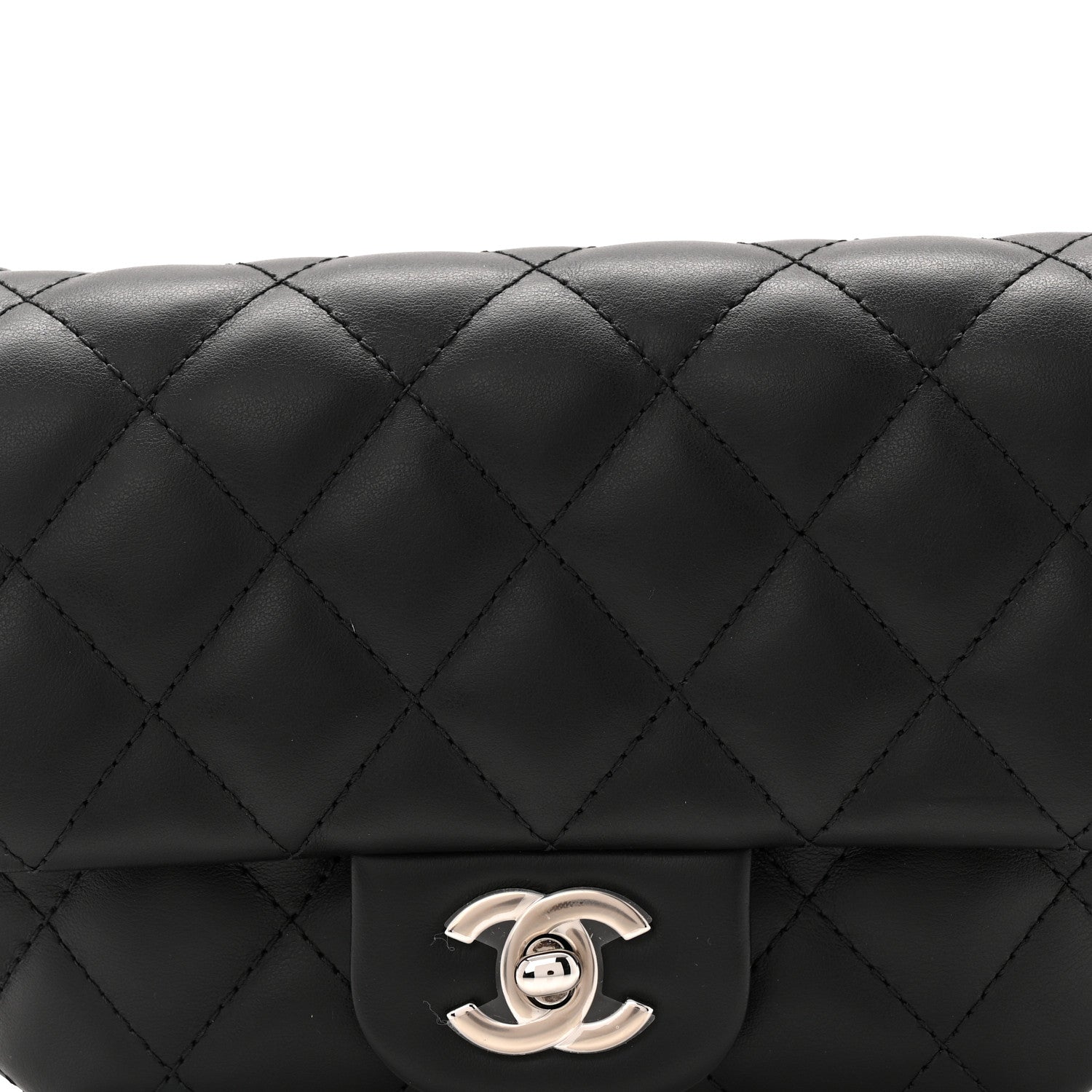 Chanel Calfskin Quilted CC Uniform Flap Belt Bag Black