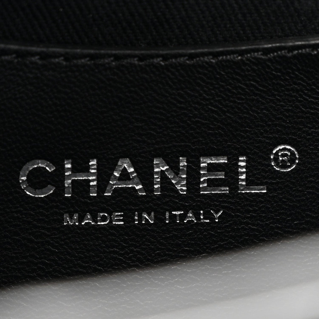 Chanel Patent Quilted Small Just Mademoiselle Bowling Bag Black