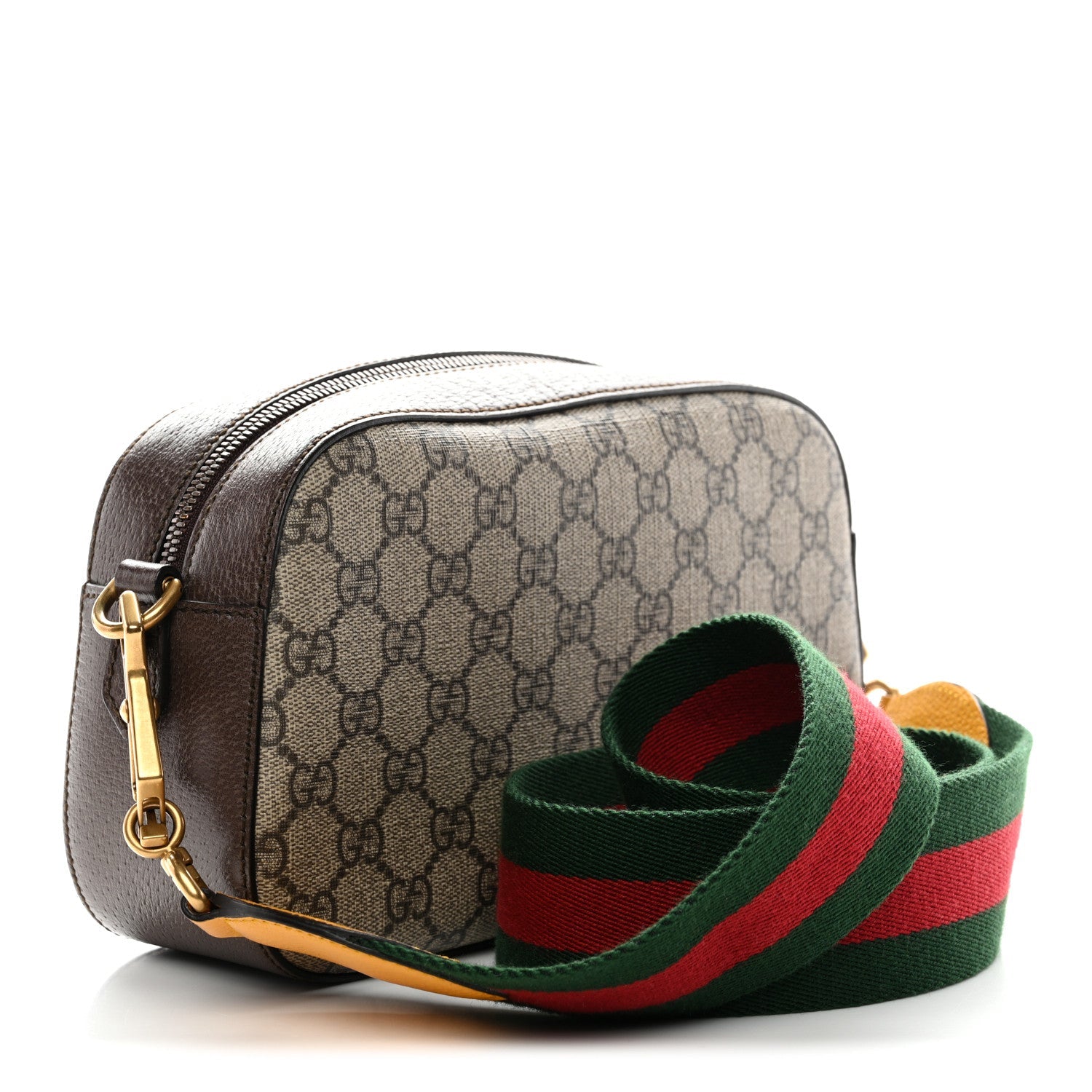Gucci GG Supreme Monogram Web Neo Vintage Shoulder Bag Beige New Acero Crop