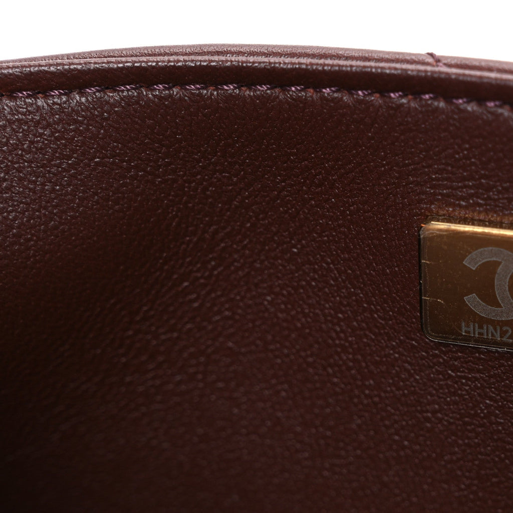 Chanel Shearling Lambskin Quilted Furry Coco Flap Dark Brown Beige