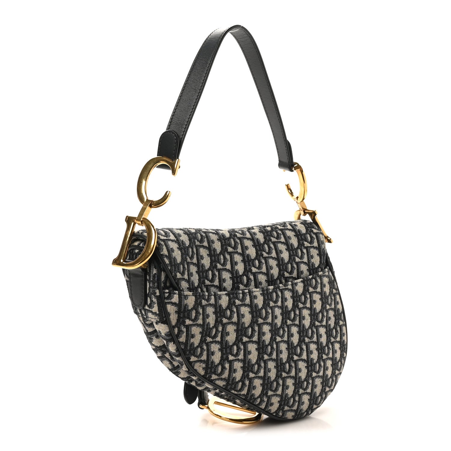 Christian Dior Oblique Saddle Bag Blue