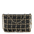 Chanel Lambskin Chain Frame Shoulder Bag Black
