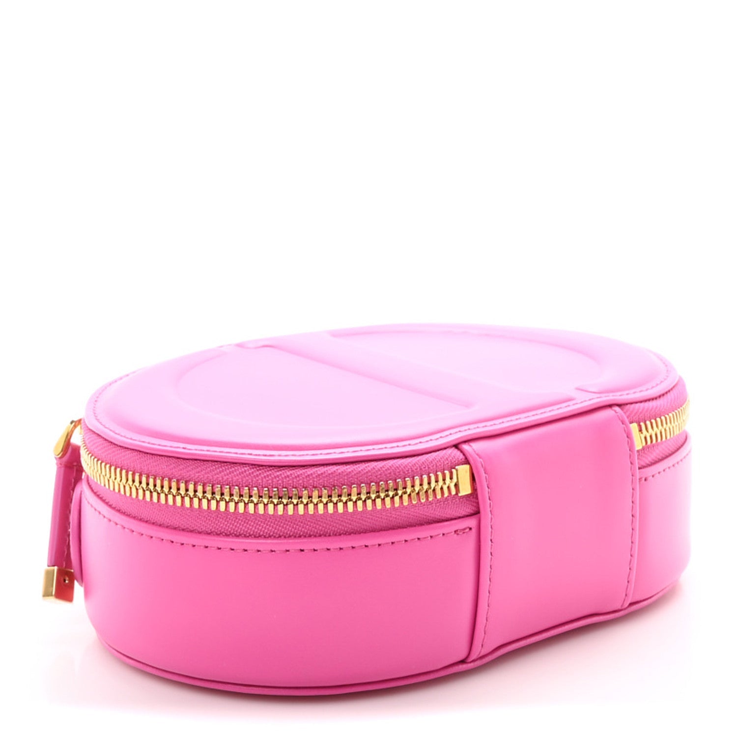 Christian Dior Calfskin CD Signature Oval Crossbody Camera Bag Rani Pink