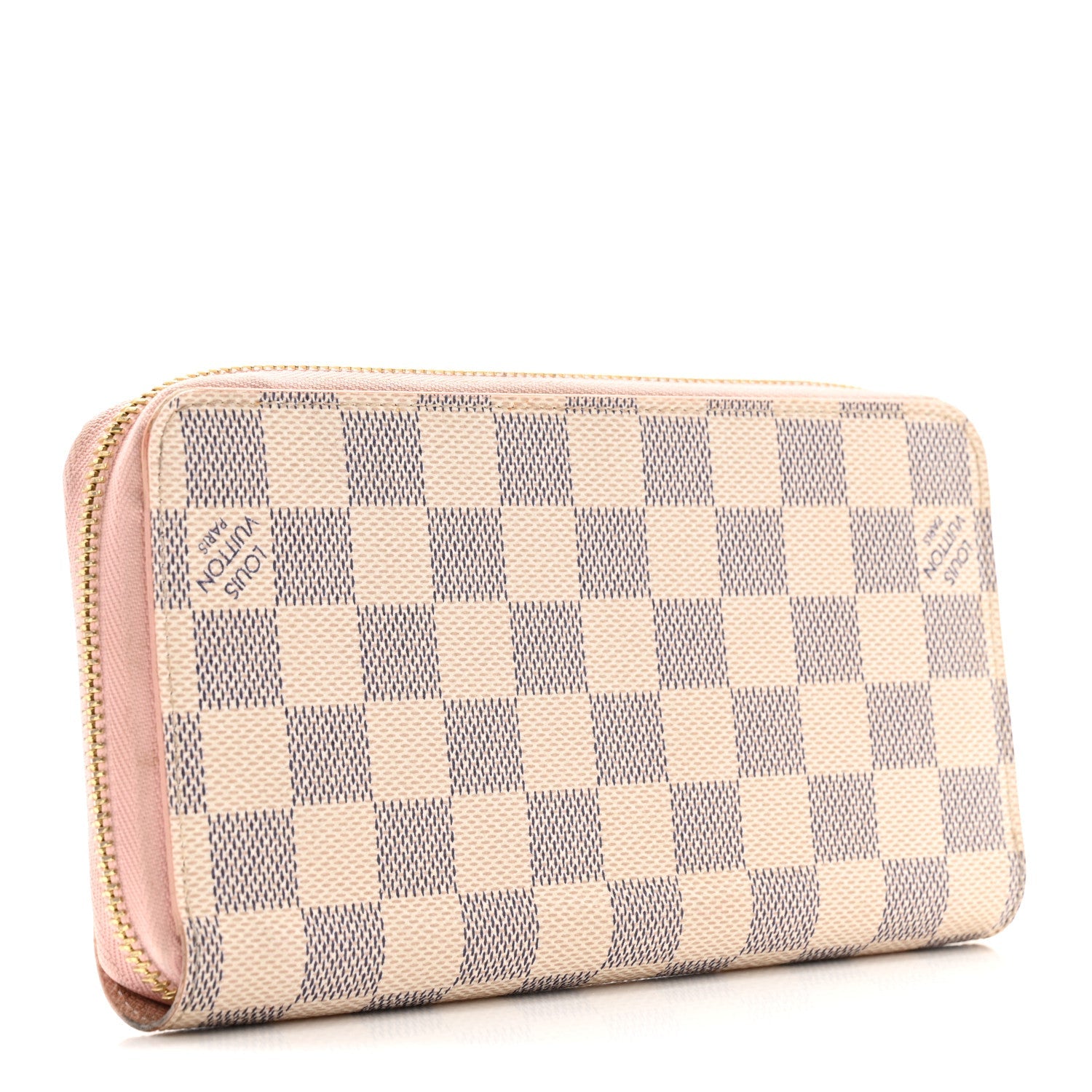 Louis Vuitton Damier Azur Zippy Wallet Rose Ballerine