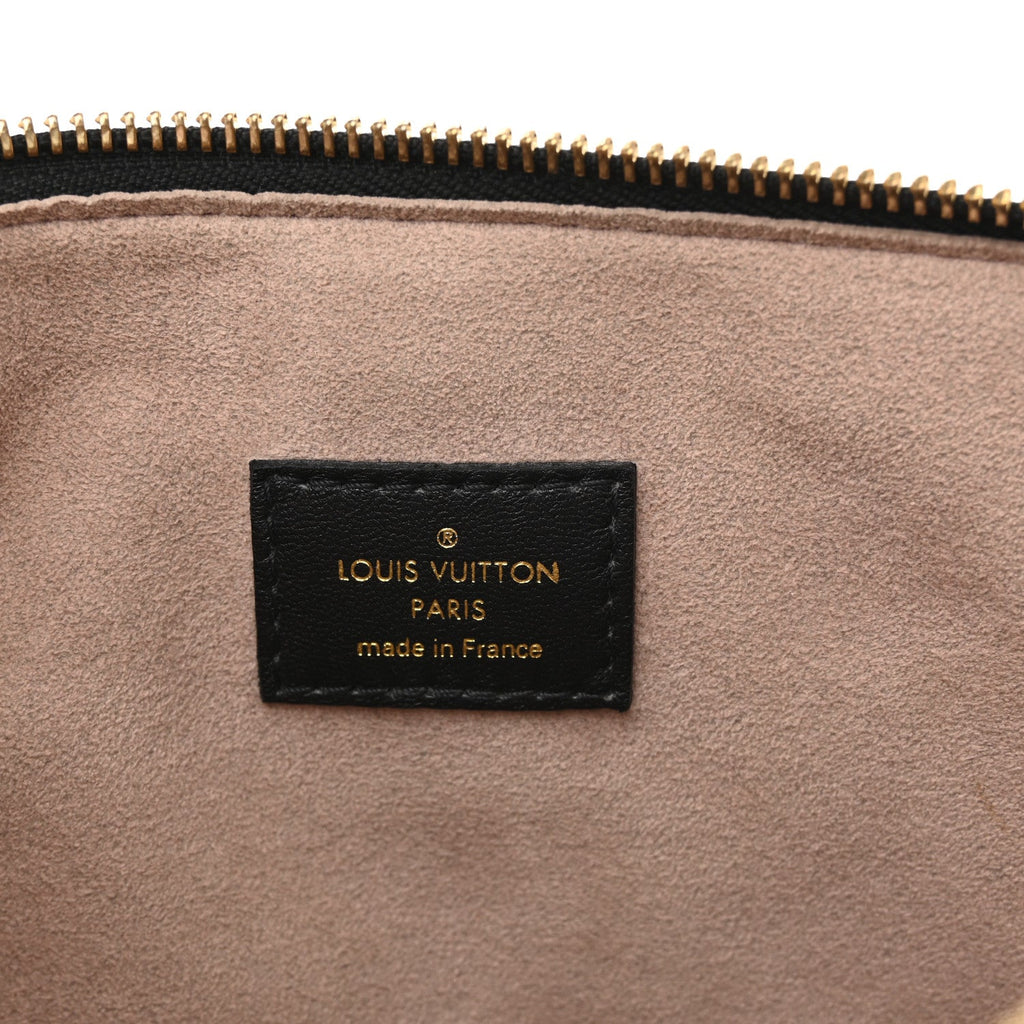 Louis Vuitton Lambskin Embossed Monogram Coussin PM Black