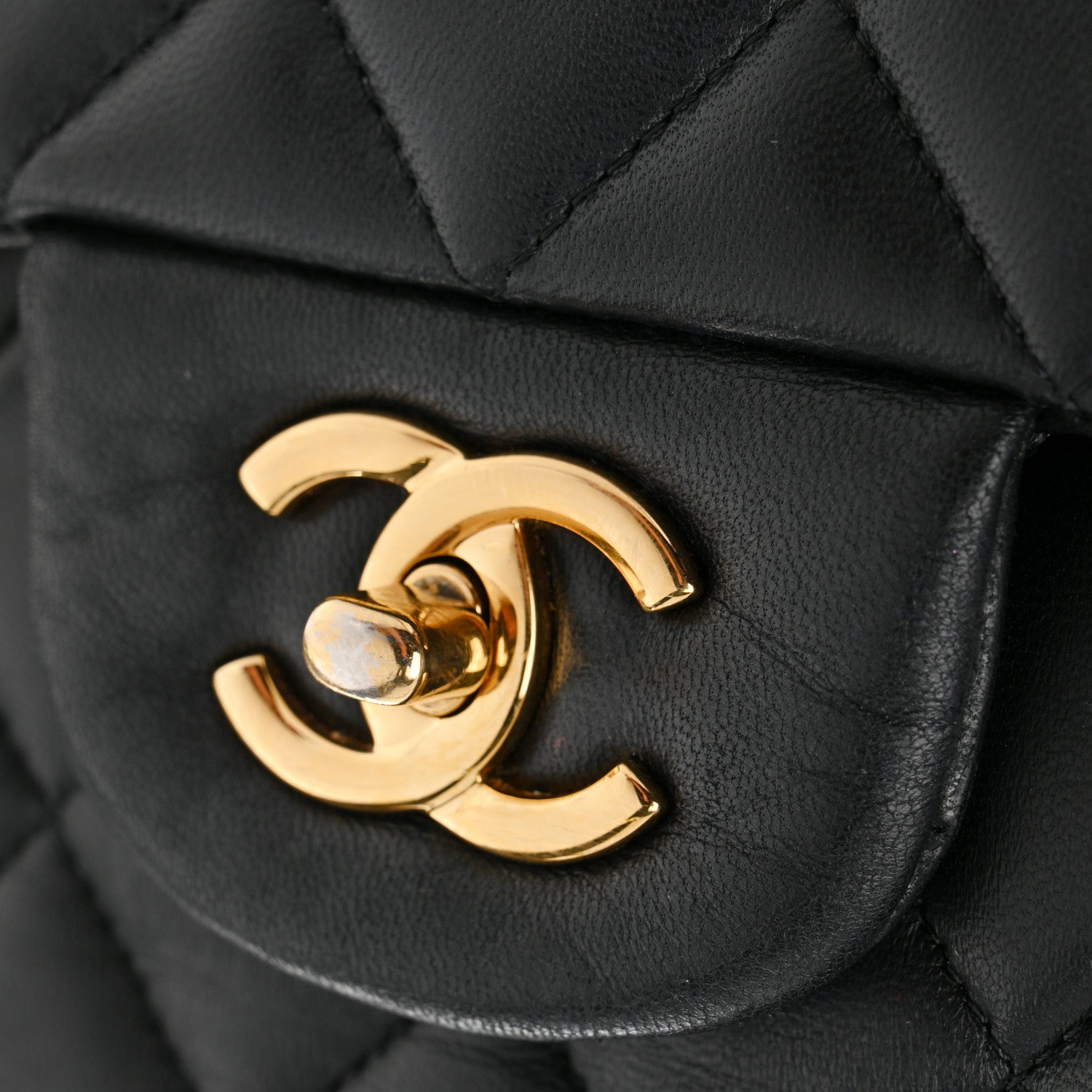 Chanel Lambskin Quilted Jumbo Double Flap Black