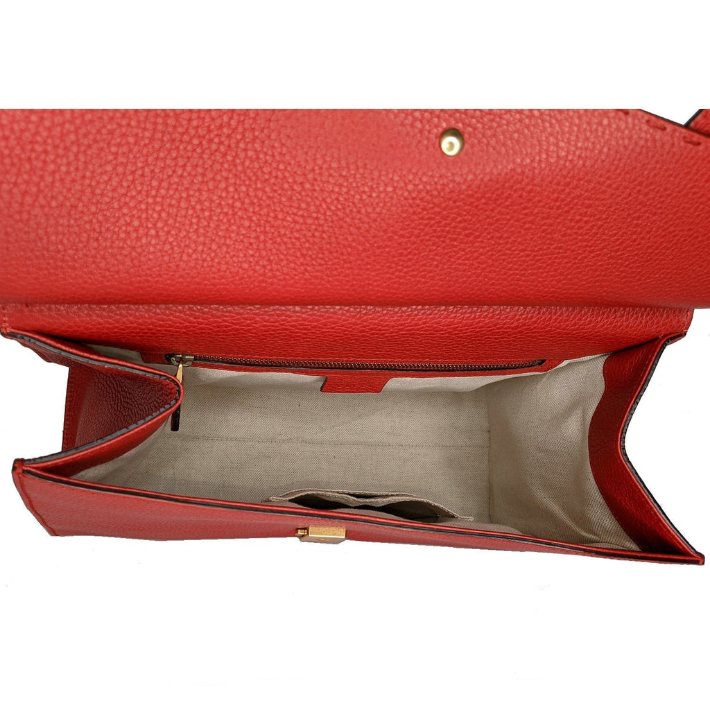 Gucci Red GG Marmont Top Handle Bag