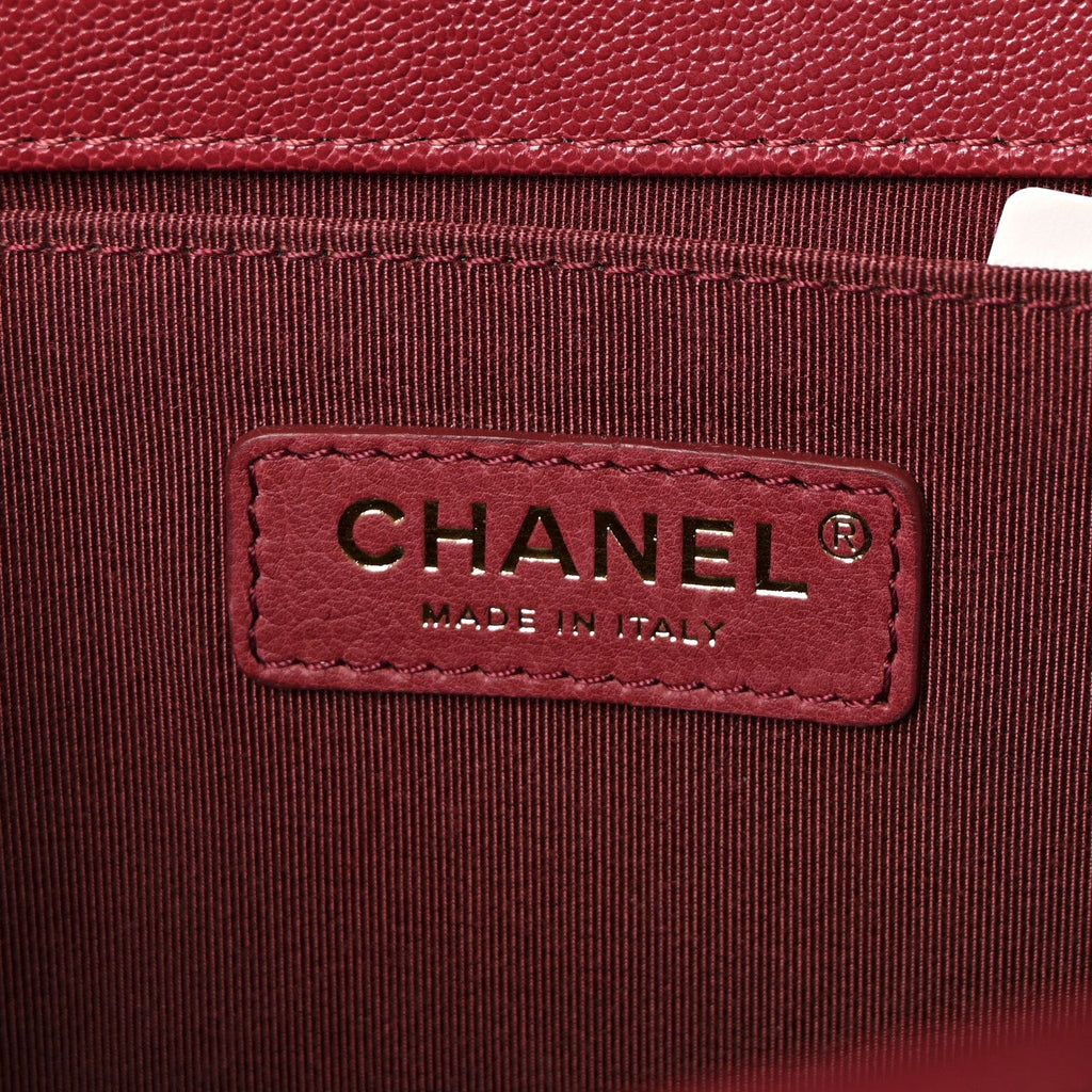 Chanel Caviar Quilted Medium Boy Flap Burgundy